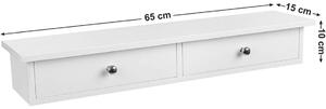 LEO LWS65WT Závěsná skříňka se zásuvkami - bílá barva