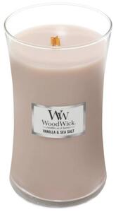 Velká vonná svíčka WoodWick, Vanilla & Sea Salt