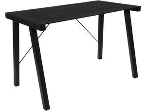 Scandi Černý skleněný pracovní stůl Syphon 125 x 65 cm