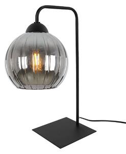 Stolní lampa Costa, 1x grafitové skleněné stínítko, b