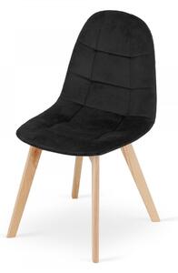 SUPPLIES BORA skandinávská jídelní židle sametová - černá barva