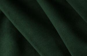 Lahvově zelená sametová rohová pohovka MICADONI Jodie 284 cm, pravá