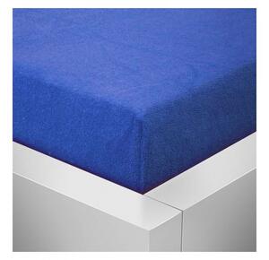 Písecké Lůžkoviny Prostěradlo froté silné 90x200cm /25 cm Barva: modrá, rozměry: 90x200cm