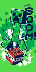 Osuška s motivem počítačové hry Minecraft Boom. Rozměr osušky je 70x140 cm