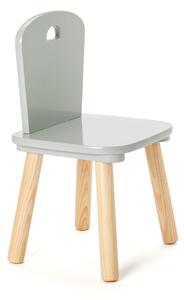 IZIbul Dětská židlička přírodní/šedá