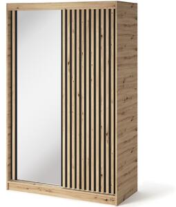Eltap Šatní skříň Emerio se zrcadlem 120 cm dub Artisan