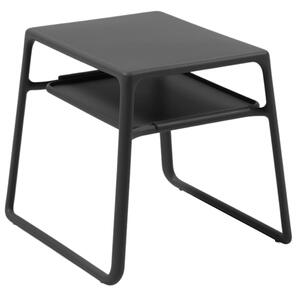 Nardi Antracitově šedý plastový zahradní odkládací stolek Pop 44 x 39 cm