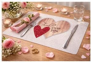 Prostírání plastové I Love You 4ks/bal 1000609
