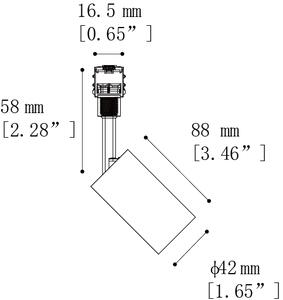 LED reflektor BETA pro 48V lištový systém, 3000K, 36° Stmívání, řízení: ON/OFF (bez stmívání), Příkon: 3W