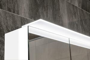 Sapho LINEX galerka s LED osvětlením, 80x70x15cm, dub stříbrný LX080-0011
