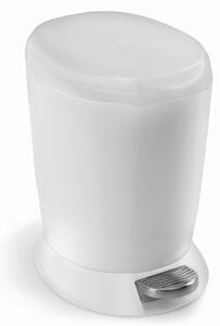 Pedálový odpadkový koš Simplehuman – 6 l, bílý plast