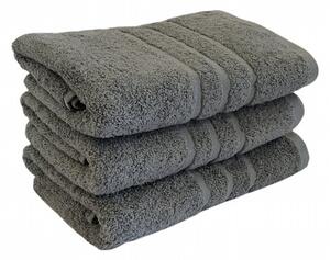 Froté ručník a osuška vysoké kvality. Ručník má rozměr 50x100 cm. Barva stříbrná