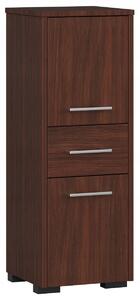 Koupelnový regál Akord wenge 30x30x85 cm 3 police 1 šuplík