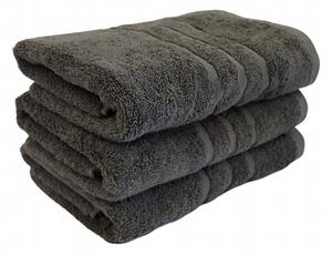 Měkoučký froté ručník Sofie. Rozměr ručníku je 30x50 cm. Barva tmavě šedá