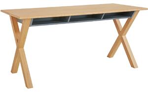 Dubový pracovní stůl Woodman Luca 160 x 70 cm s úložným prostorem