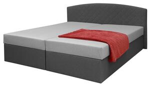 Čalouněná postel LEXIA šedá/černá, 170x195