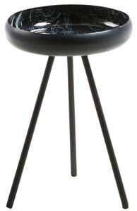 Černý kovový kulatý odkládací stolek Kave Home Reuber 37 cm