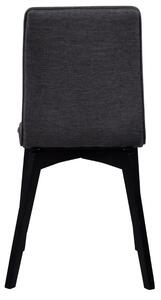 Tmavě šedá látková jídelní židle ROWICO GRACY s černou podnoží