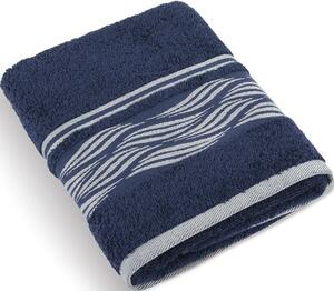 Froté ručník Vlnky 480 g/m2 - modrá