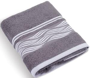 Froté ručník Vlnky 480 g/m2 - šedá