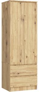 Ak furniture Šatní skříň STAR 60 cm dub artisan