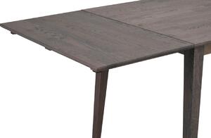 Tmavě hnědý dubový rozkládací jídelní stůl ROWICO FILIPPA 120/165 x 80 cm
