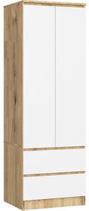 Ak furniture Šatní skříň STAR 60 cm dub artisan/bílá