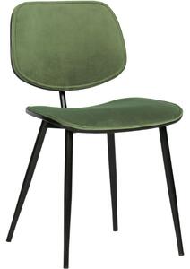 Hoorns Zelená sametová jídelní židle Gia