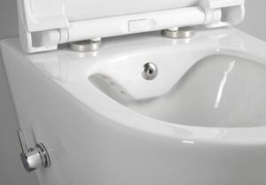 Sapho AVVA závěsná WC mísa Rimless, integrovaná baterie a bidet. sprška, 35, 5x53 cm, bílá 100315
