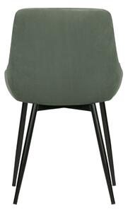 Hoorns Bledě zelená sametová jídelní židle Selena