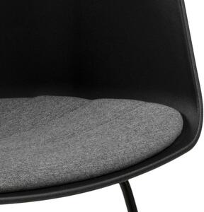 Židle Moon 40 Černý/šedý plastový polštář
