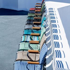 Modrozelená plastová zahradní židle HOUE Click s područkami