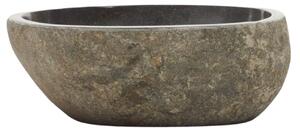 OnaDnes -20% Šedé kamenné umyvadlo Kave Home Tetsu 40 cm