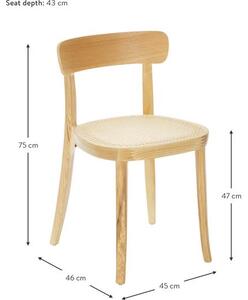 Dřevěné židle s vídeňskou pleteninou Richie, 2 ks