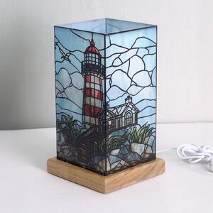 Wagner Life LED stolní lampa Art Light Maják, dřevěný podstavec, akryl, barevná, Vícebarevná, Obývací pokoj / jídelna, Plast