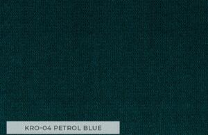 Petrolejově modrá sametová rohová rozkládací pohovka do "U" Miuform Lofty Lilly 303 cm, pravá