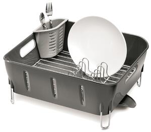 Odkapávač na nádobí Simplehuman - Compact, šedý plast