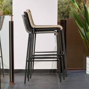 Béžová pletená barová židle Kave Home Lambton 74 cm