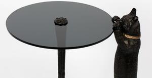 Černý kulatý odkládací stolek Bold Monkey No Girlfriend No Problem 38x47 cm