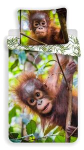 Povlečení fototisk s motivem roztomilého opičáka. Rozměr povlečení je 140x200, 70x90 cm