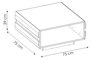 Konferenční stolek Linate, bílý lesk/dub