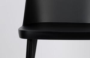 White Label Černá plastová jídelní židle WLL Pip