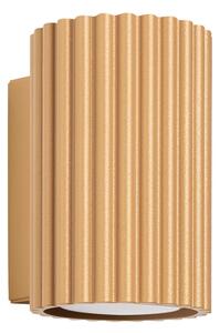 Nástěnné svítidlo Karbon, 1x zlaté kovové stínítko, (10 cm)