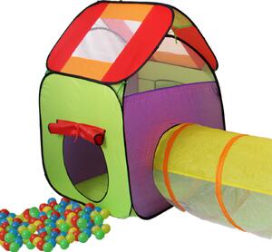 Kiduku Dětský hrací stan s tunelem Green