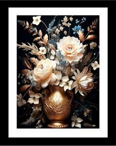 OBRAZ, květiny, 40/50/1,5 cm - Obrazy na plátně
