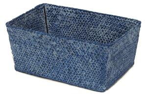 Úložný košík Compactor KITO - ručně pletený, 30 x 20 x 13 cm, modrý " Jeans"