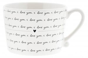 Hrnek i love you, bílá, 350 ml Bastion Collections RJ-CUP-135-BL