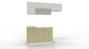 Kuchyňská linka MARKÉTA 180 cm Dub Sonoma / bílá