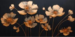 OBRAZ NA HLINÍKOVÉ DESCE, květiny, 100/50/2 cm - Obrazy na hliníkové desce