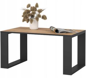 Konferenční stolek Akord obdélníkový 92 x 53 x 45 cm černý, dub craft